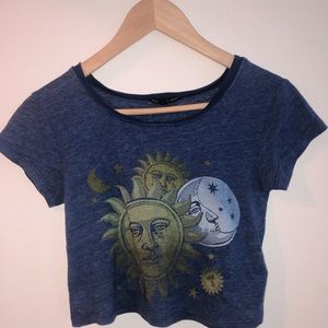 truly madly deeply sun moon stars cropped tee